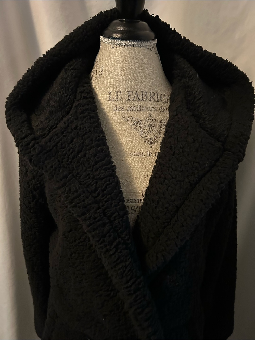 Cozy Women's Black Sherpa Hooded Coat